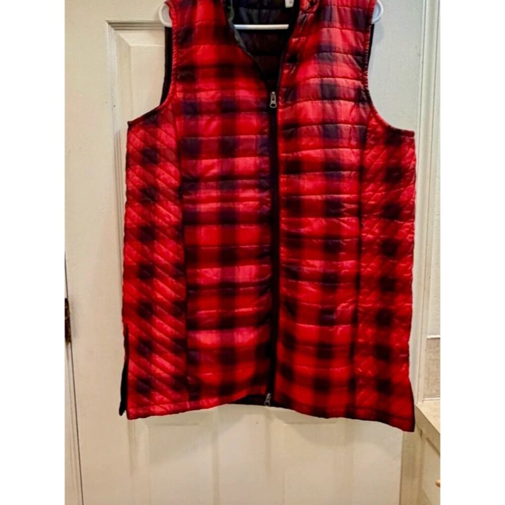 Keren Hart XL Red/Black Checkered Vest